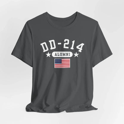 DD - 214 Veteran Alumni Unisex T-Shirt, Military Retirement Tee, Perfect for Veterans Day - SKULLFURY MERCH