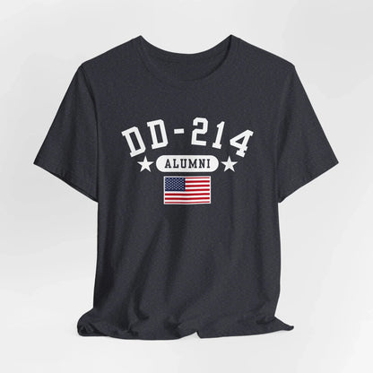 DD - 214 Veteran Alumni Unisex T-Shirt, Military Retirement Tee, Perfect for Veterans Day - SKULLFURY MERCH