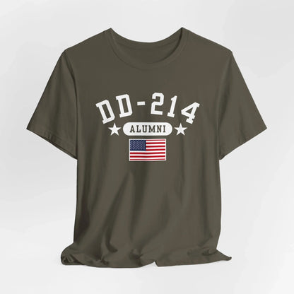 DD - 214 Veteran Alumni Unisex T-Shirt, Military Retirement Tee, Perfect for Veterans Day - SKULLFURY MERCH