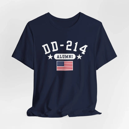 DD - 214 Veteran Alumni Unisex T-Shirt, Military Retirement Tee, Perfect for Veterans Day - SKULLFURY MERCH