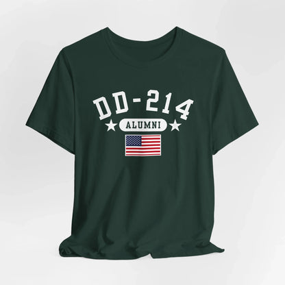 DD - 214 Veteran Alumni Unisex T-Shirt, Military Retirement Tee, Perfect for Veterans Day - SKULLFURY MERCH
