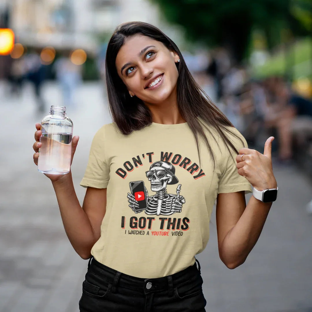 Don’t Worry I Got This Skeleton YouTube Shirt, Funny Unisex Tee for Gamers & Content Creators - SKULLFURY MERCH