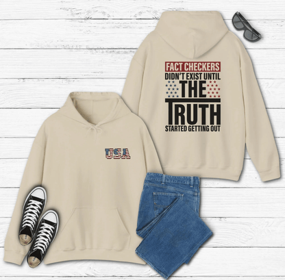 Fact Checkers Didn't Exist Until The Truth Started Getting Out Unisex Hoodie, Fight Bias Media, Defend Freedom and Truth - SKULLFURY MERCH