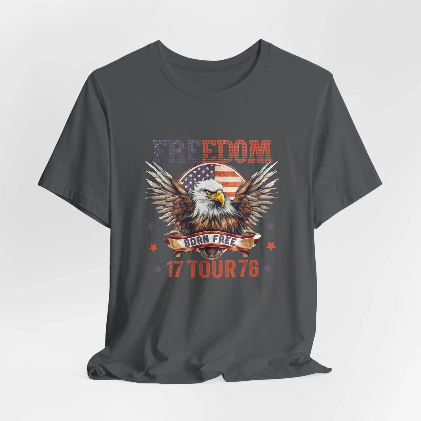 Freedom Tour 1776 Eagle Unisex T-Shirt, Patriotic Graphic T-Shirt, Freedom Apparel - SKULLFURY MERCH