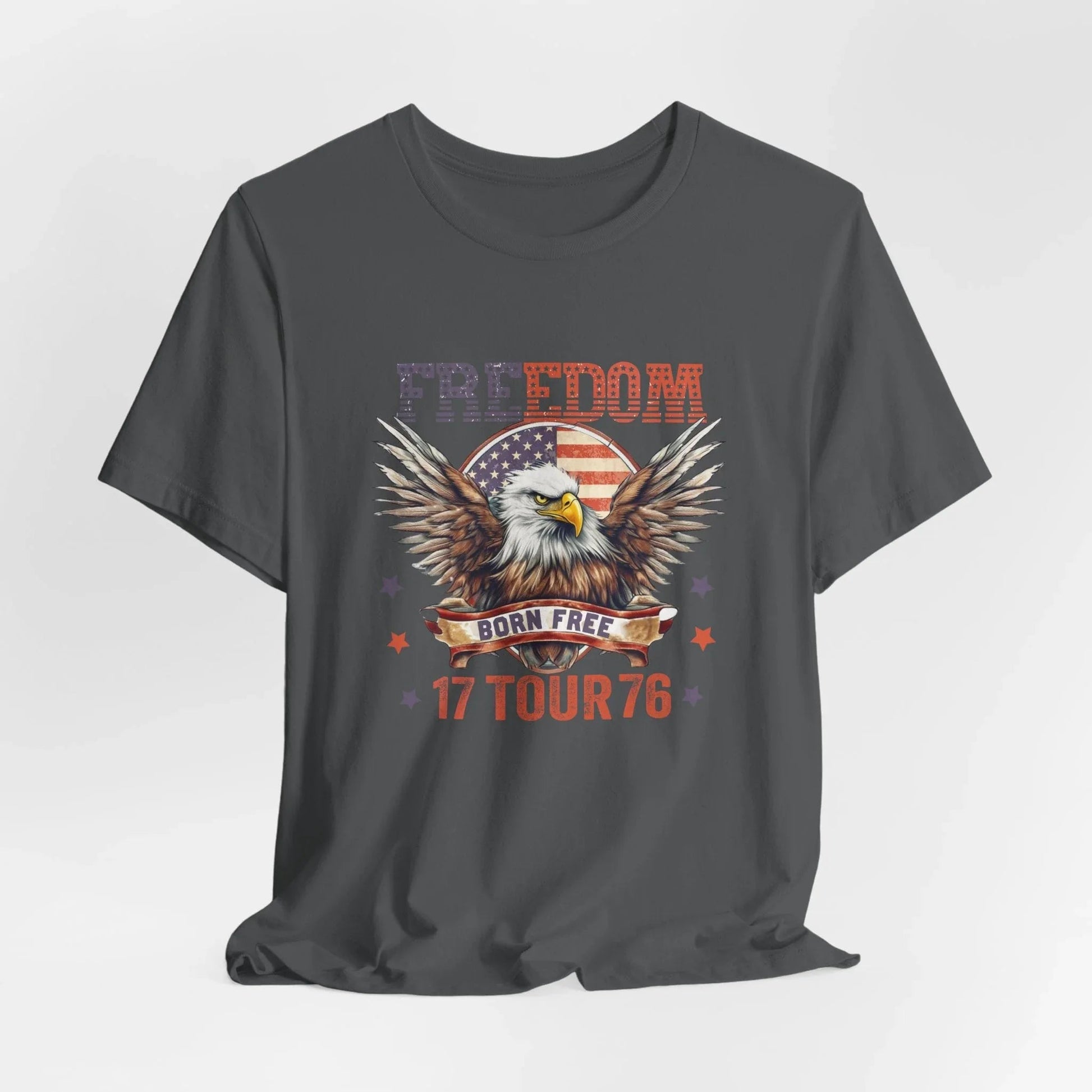 Freedom Tour 1776 Eagle Unisex T-Shirt, Patriotic Graphic T-Shirt, Freedom Apparel - SKULLFURY MERCH
