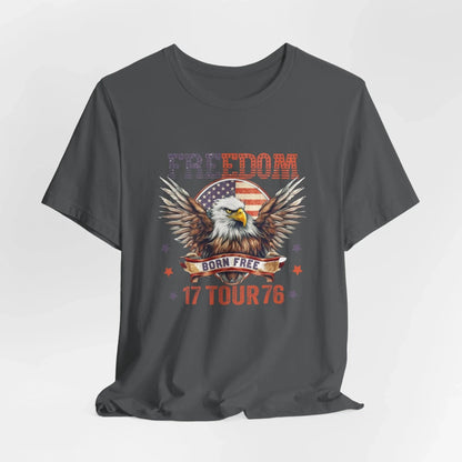 Freedom Tour 1776 Eagle Unisex T-Shirt, Patriotic Graphic T-Shirt, Freedom Apparel - SKULLFURY MERCH