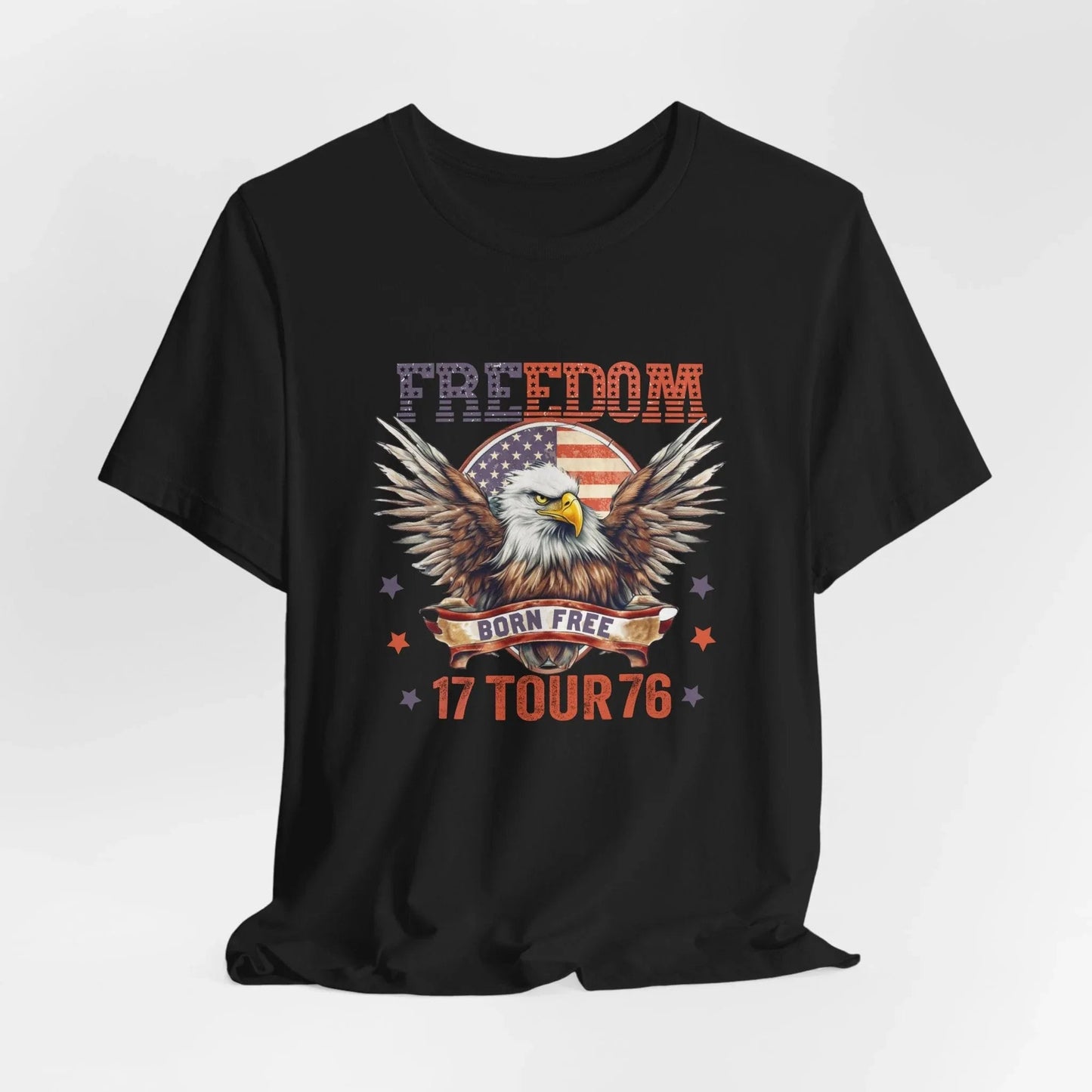 Freedom Tour 1776 Eagle Unisex T-Shirt, Patriotic Graphic T-Shirt, Freedom Apparel - SKULLFURY MERCH