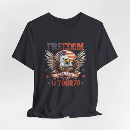 Freedom Tour 1776 Eagle Unisex T-Shirt, Patriotic Graphic T-Shirt, Freedom Apparel - SKULLFURY MERCH