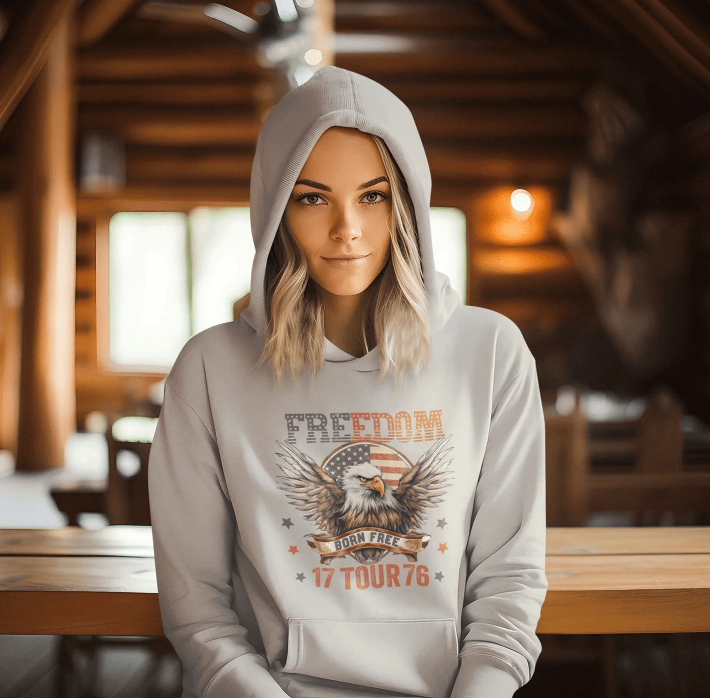 Freedom Tour 1776 Patriotic Unisex Hoodie, USA Flag, American Pride, Independence Day Apparel - SKULLFURY MERCH