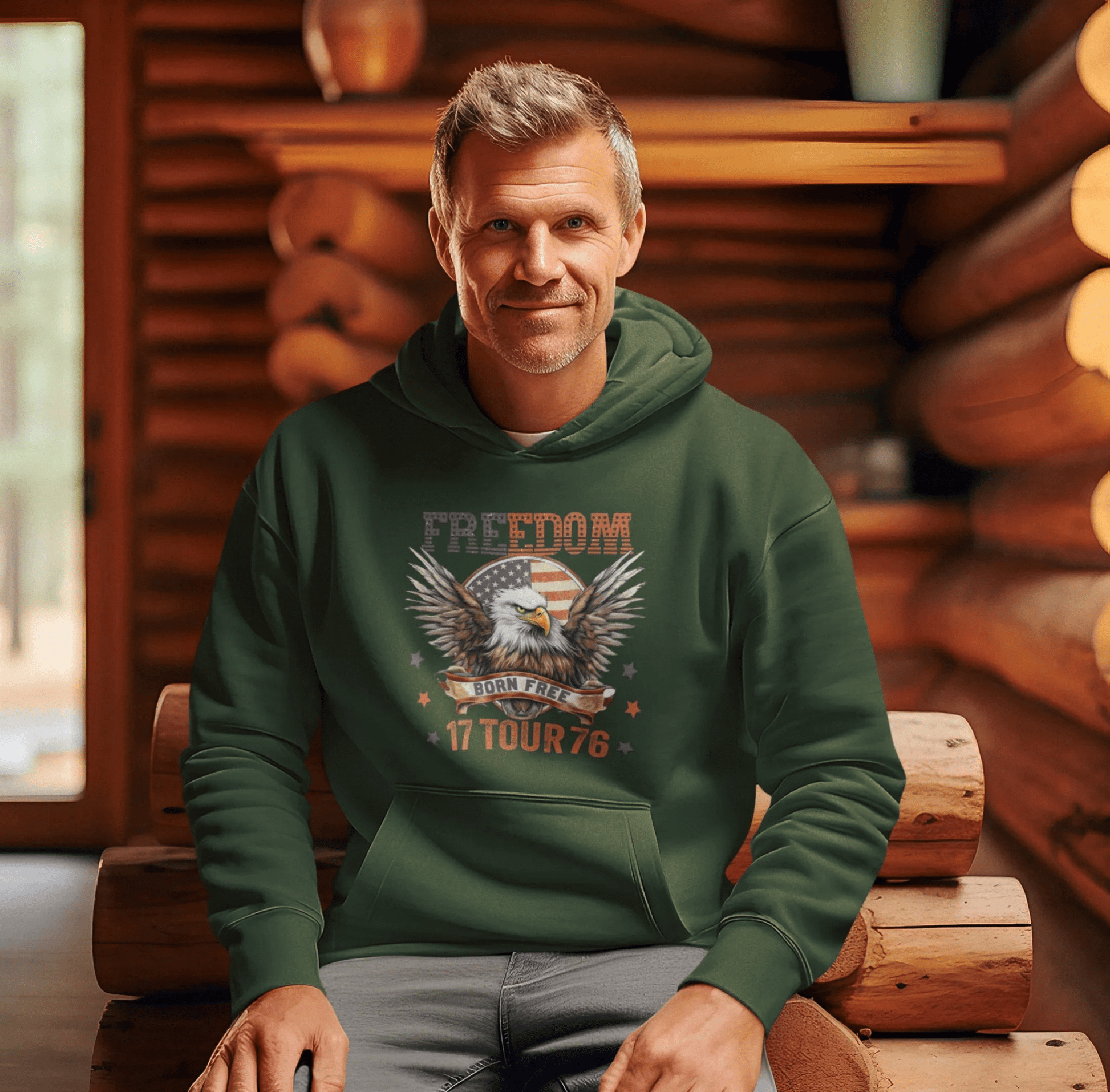 Freedom Tour 1776 Patriotic Unisex Hoodie, USA Flag, American Pride, Independence Day Apparel - SKULLFURY MERCH