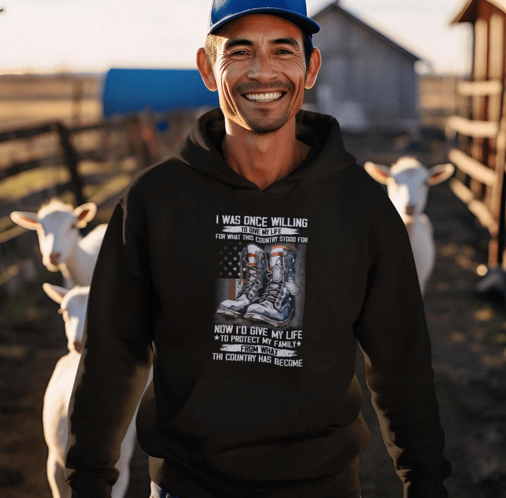 I was once willing to give my life, Unisex Hoodie, Proud Military Veteran, Army Gift for Him, Navy Wife Gift - SKULLFURY MERCH