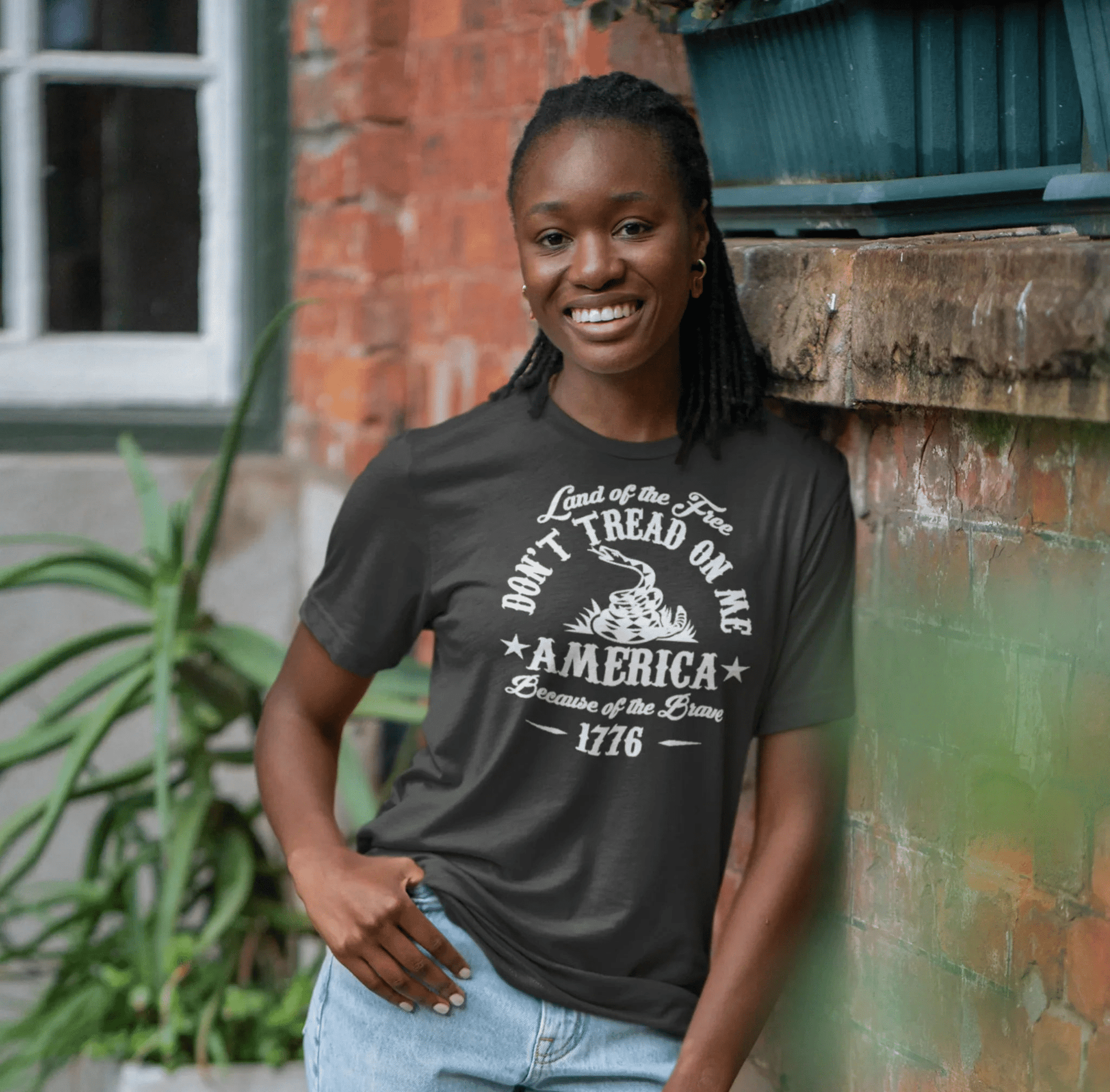 Land of The Free, Don't Tread on Me Unisex T-Shirt, Patriotic Tee, Independence Day, 4th of July Tee - SKULLFURY MERCH