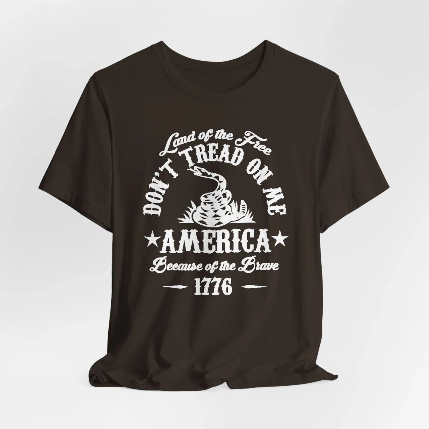 Land of The Free, Don't Tread on Me Unisex T-Shirt, Patriotic Tee, Independence Day, 4th of July Tee - SKULLFURY MERCH
