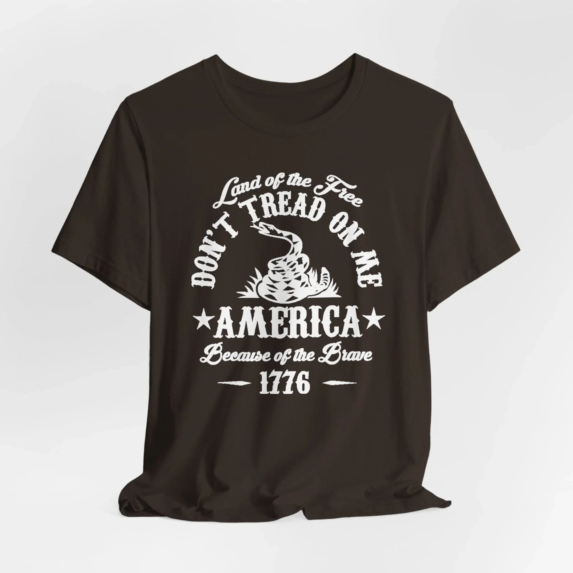Land of The Free, Don't Tread on Me Unisex T-Shirt, Patriotic Tee, Independence Day, 4th of July Tee - SKULLFURY MERCH