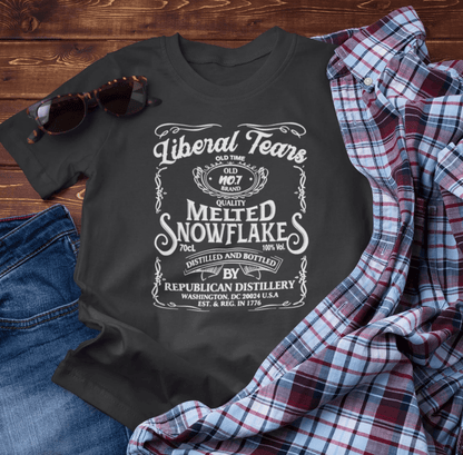 Liberal Tears Quality Melted Snowflakes Unisex T-Shirt, Political Statement, Independence Day Gift. - SKULLFURY MERCH