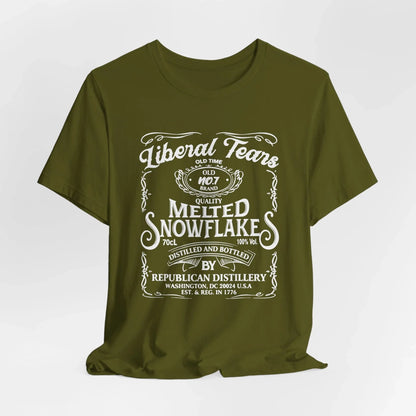 Liberal Tears Quality Melted Snowflakes Unisex T-Shirt, Political Statement, Independence Day Gift. - SKULLFURY MERCH