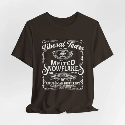 Liberal Tears Quality Melted Snowflakes Unisex T-Shirt, Political Statement, Independence Day Gift. - SKULLFURY MERCH
