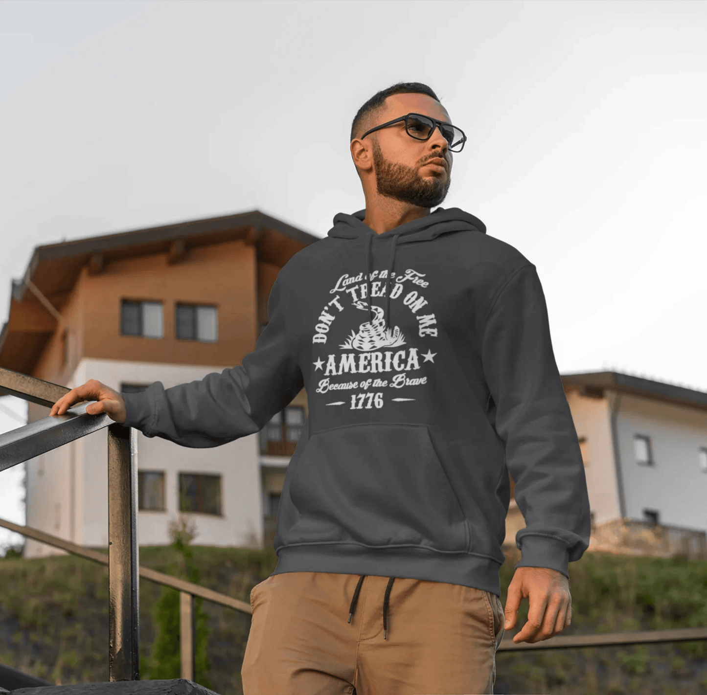 Liberty or Death Don't Tread on Me, Land of the Free Because of The Brave Unisex Hoodie - SKULLFURY MERCH