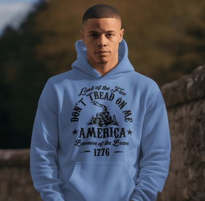 Liberty or Death Don't Tread on Me, Land of the Free Because of The Brave Unisex Hoodie - SKULLFURY MERCH