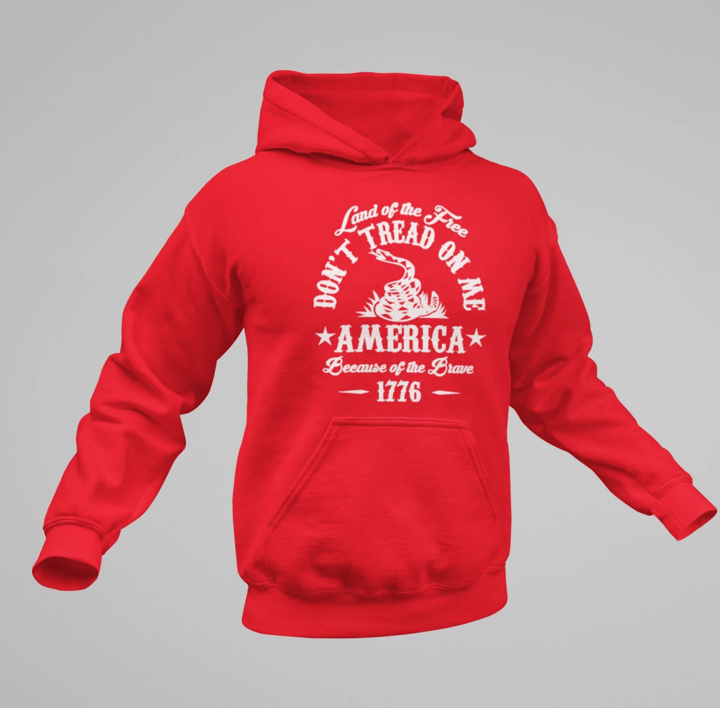 Liberty or Death Don't Tread on Me, Land of the Free Because of The Brave Unisex Hoodie - SKULLFURY MERCH