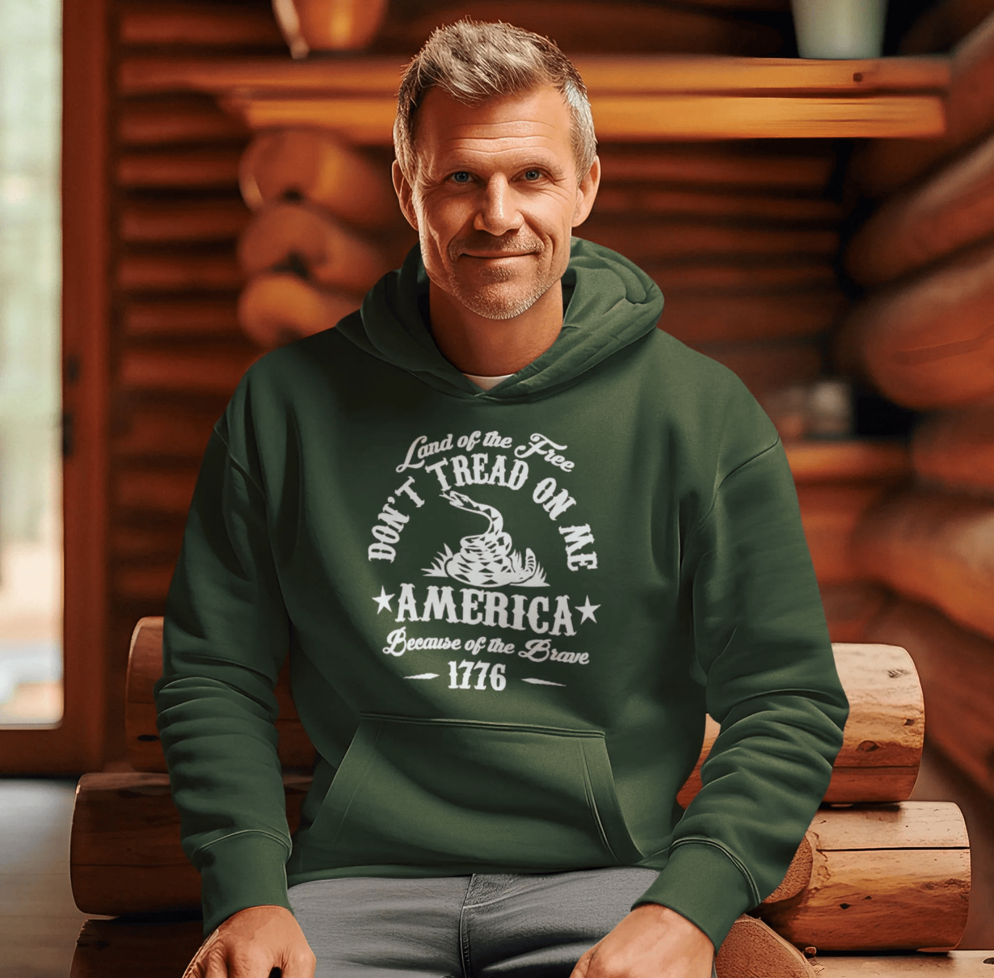 Liberty or Death Don't Tread on Me, Land of the Free Because of The Brave Unisex Hoodie - SKULLFURY MERCH