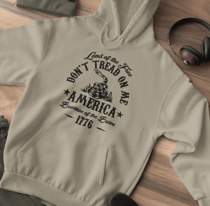 Liberty or Death Don't Tread on Me, Land of the Free Because of The Brave Unisex Hoodie - SKULLFURY MERCH