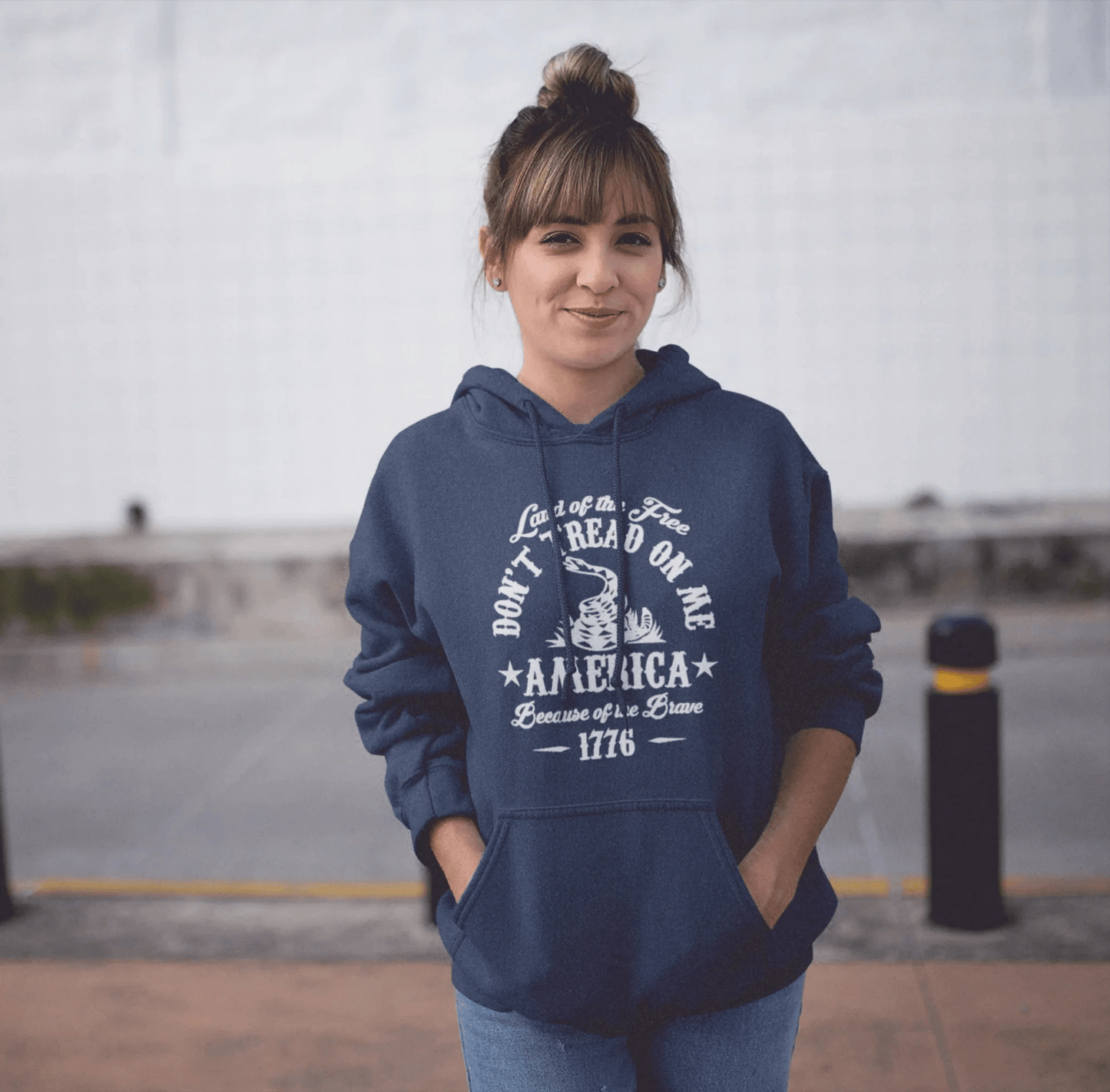 Liberty or Death Don't Tread on Me, Land of the Free Because of The Brave Unisex Hoodie - SKULLFURY MERCH