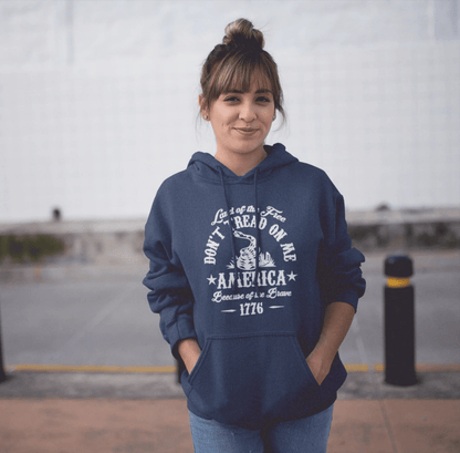 Liberty or Death Don't Tread on Me, Land of the Free Because of The Brave Unisex Hoodie - SKULLFURY MERCH