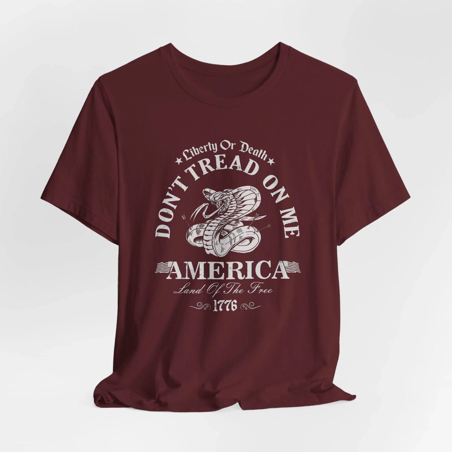 Liberty or Death Don't Tread on Me - Unisex T-Shirt, Resist Tyranny, Gift for Patriot, Independence Day Shirt - SKULLFURY MERCH