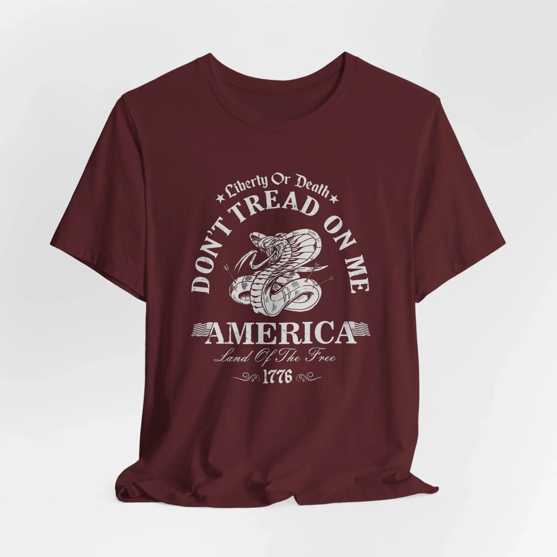 Liberty or Death Don't Tread on Me - Unisex T-Shirt, Resist Tyranny, Gift for Patriot, Independence Day Shirt - SKULLFURY MERCH