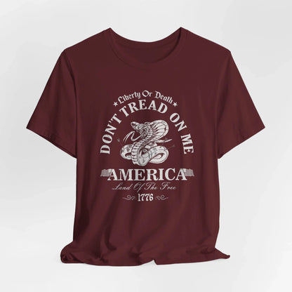Liberty or Death Don't Tread on Me - Unisex T-Shirt, Resist Tyranny, Gift for Patriot, Independence Day Shirt - SKULLFURY MERCH