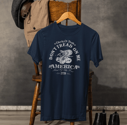 Liberty or Death Don't Tread on Me - Unisex T-Shirt, Resist Tyranny, Gift for Patriot, Independence Day Shirt - SKULLFURY MERCH