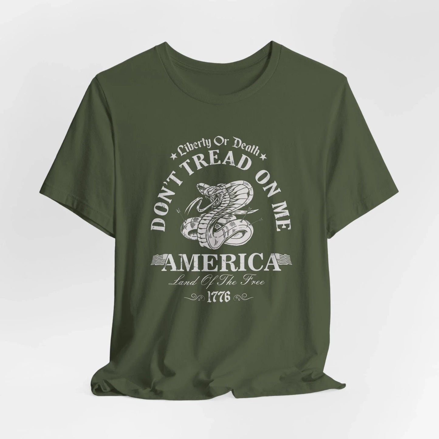 Liberty or Death Don't Tread on Me - Unisex T-Shirt, Resist Tyranny, Gift for Patriot, Independence Day Shirt - SKULLFURY MERCH