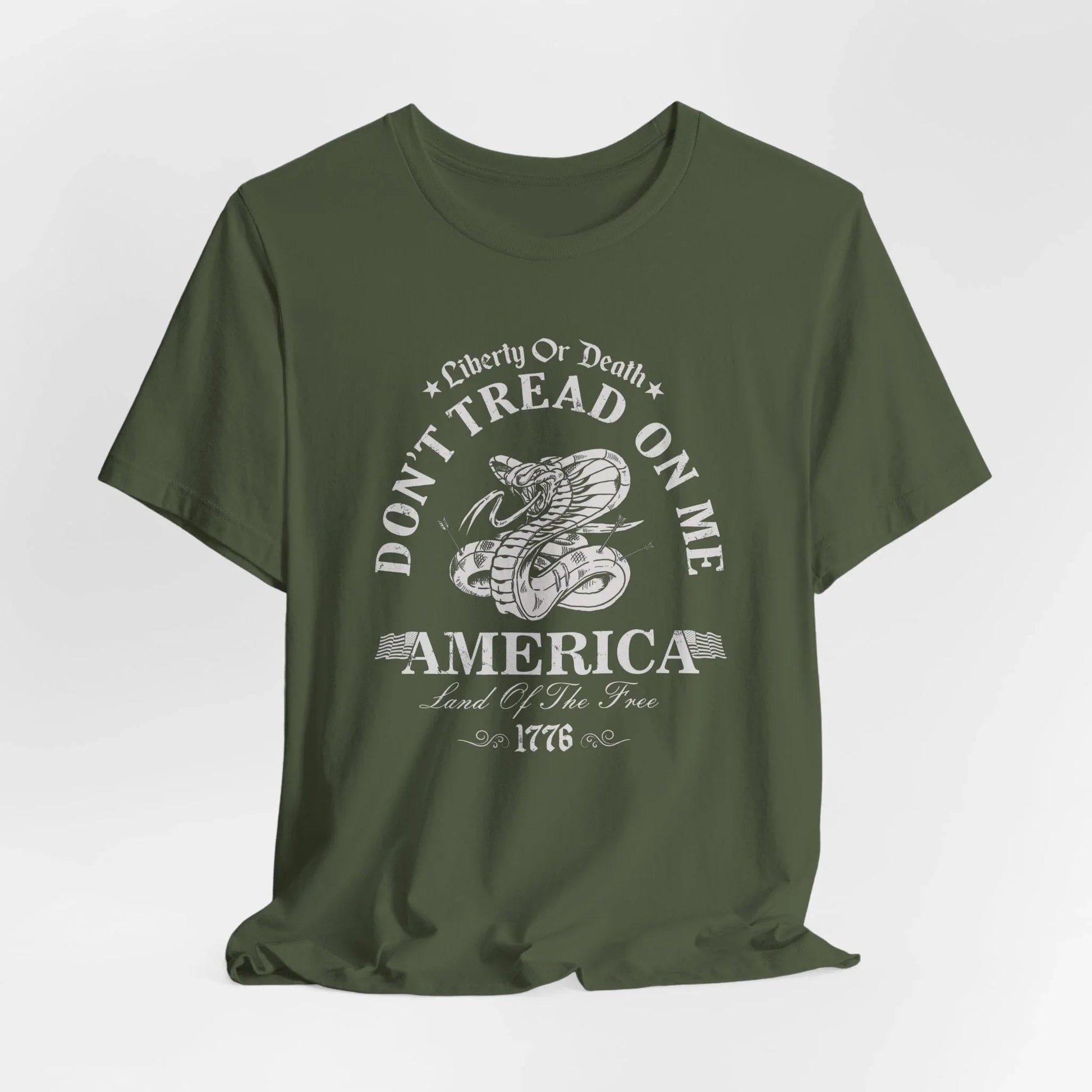 Liberty or Death Don't Tread on Me - Unisex T-Shirt, Resist Tyranny, Gift for Patriot, Independence Day Shirt - SKULLFURY MERCH