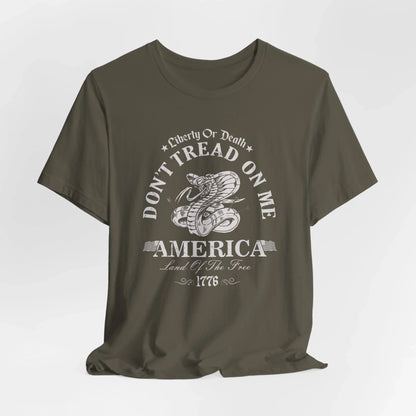 Liberty or Death Don't Tread on Me - Unisex T-Shirt, Resist Tyranny, Gift for Patriot, Independence Day Shirt - SKULLFURY MERCH