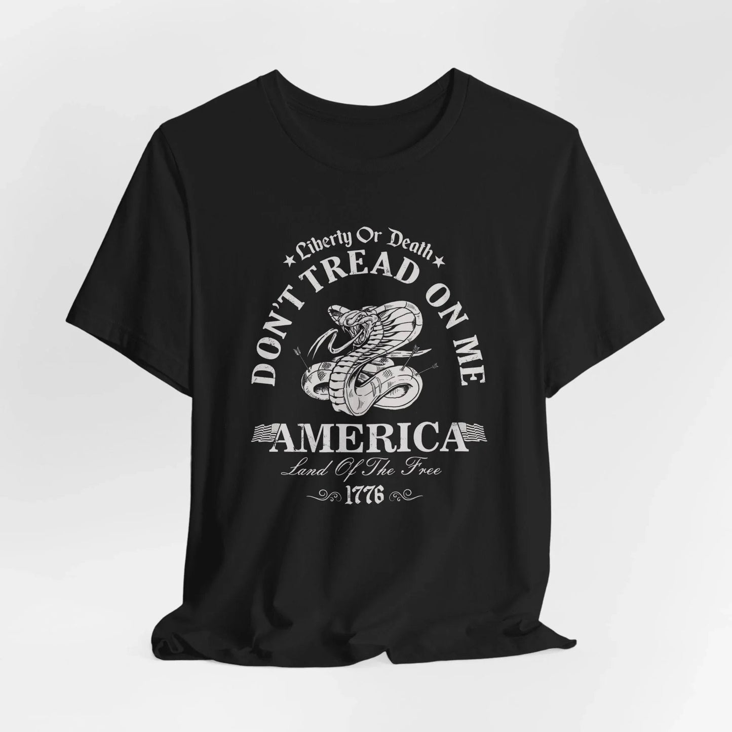 Liberty or Death Don't Tread on Me - Unisex T-Shirt, Resist Tyranny, Gift for Patriot, Independence Day Shirt - SKULLFURY MERCH