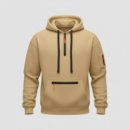 Men’s Fleece - Lined Cargo Hoodie & Jogger Set – Oversized Warm Tracksuit - SKULLFURY MERCH