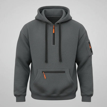 Men’s Fleece - Lined Cargo Hoodie & Jogger Set – Oversized Warm Tracksuit - SKULLFURY MERCH