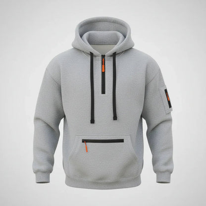 Men’s Fleece - Lined Cargo Hoodie & Jogger Set – Oversized Warm Tracksuit - SKULLFURY MERCH