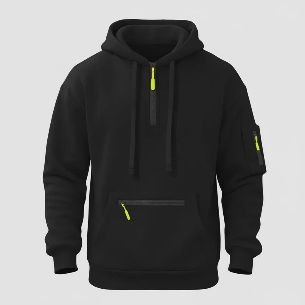 Men’s Fleece - Lined Cargo Hoodie & Jogger Set – Oversized Warm Tracksuit - SKULLFURY MERCH