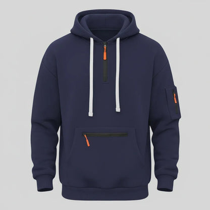Men’s Fleece - Lined Cargo Hoodie & Jogger Set – Oversized Warm Tracksuit - SKULLFURY MERCH