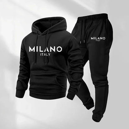 Men's Milano Printed Hoodie and Drawstring Sweatpants Set - SKULLFURY MERCH