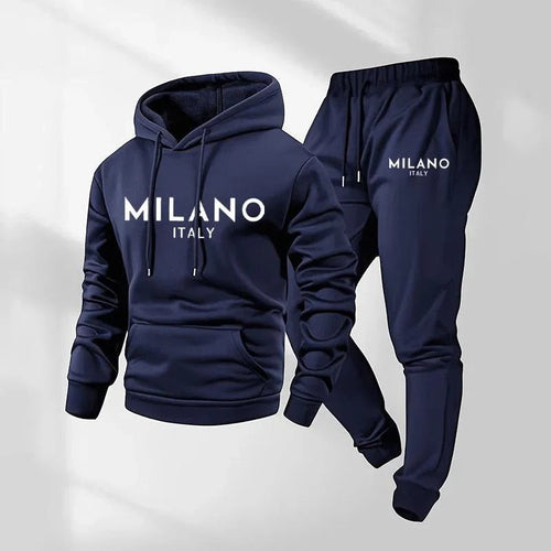 Men's Milano Printed Hoodie and Drawstring Sweatpants Set - SKULLFURY MERCH