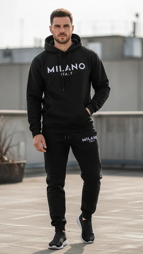 Men's Milano Printed Hoodie and Drawstring Sweatpants Set - SKULLFURY MERCH