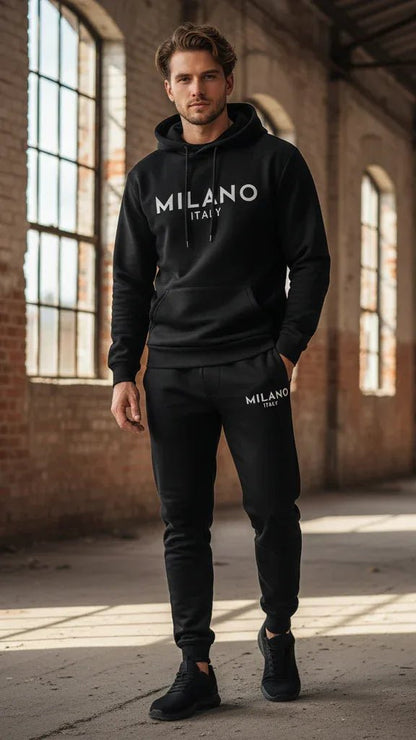 Men's Milano Printed Hoodie and Drawstring Sweatpants Set - SKULLFURY MERCH