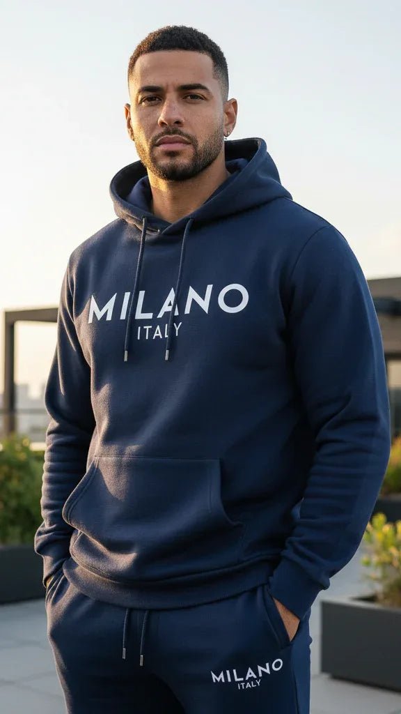 Men's Milano Printed Hoodie and Drawstring Sweatpants Set - SKULLFURY MERCH