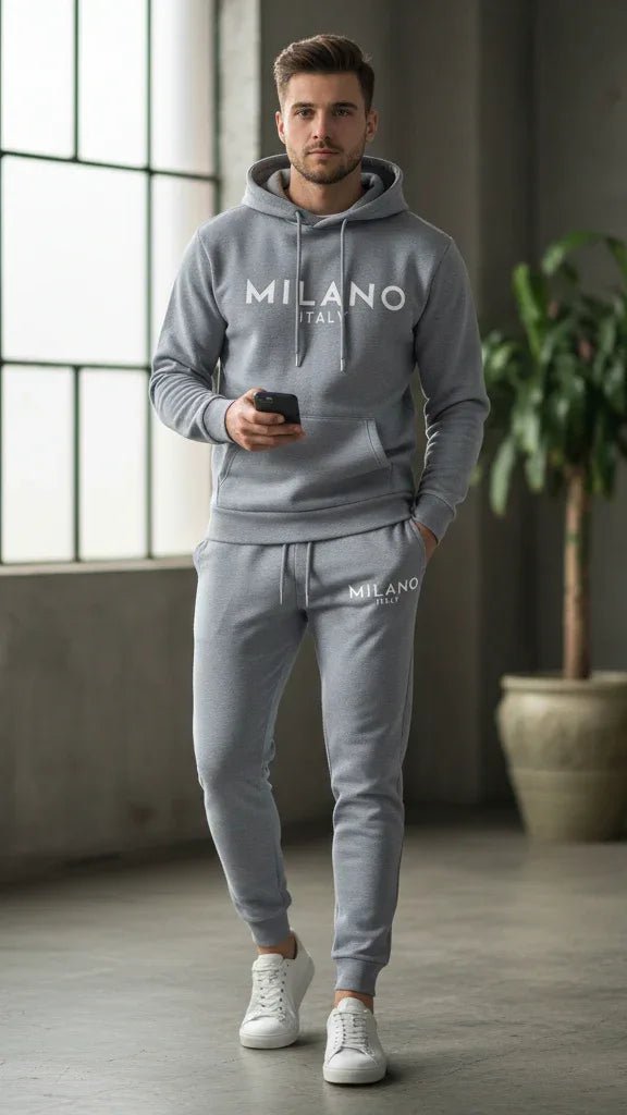 Men's Milano Printed Hoodie and Drawstring Sweatpants Set - SKULLFURY MERCH