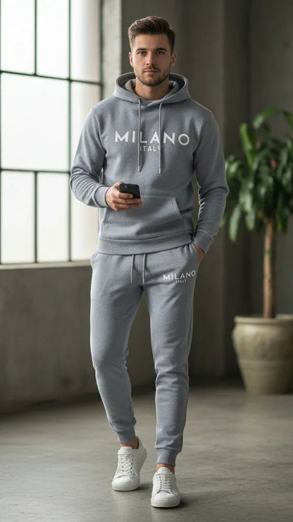 Men's Milano Printed Hoodie and Drawstring Sweatpants Set - SKULLFURY MERCH