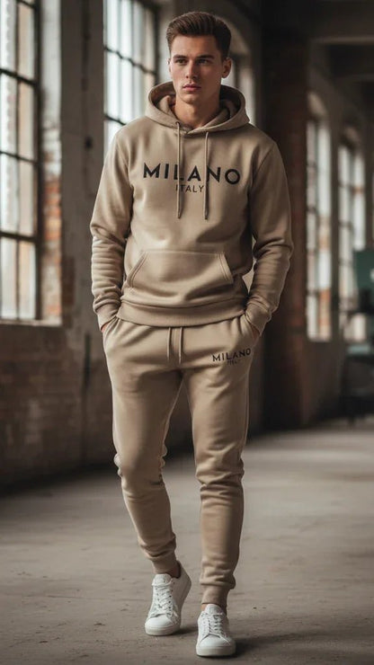 Men's Milano Printed Hoodie and Drawstring Sweatpants Set - SKULLFURY MERCH