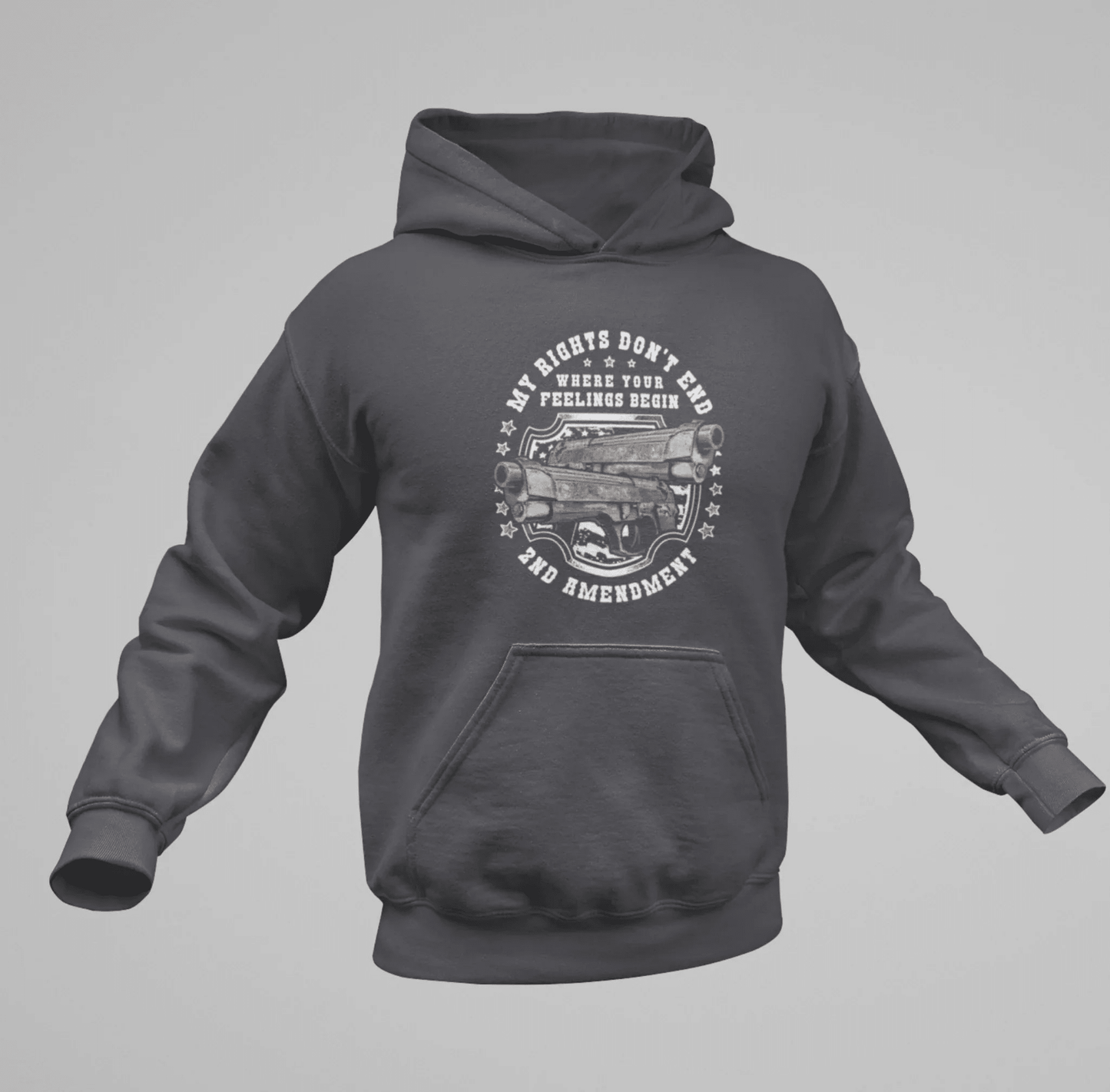 My Rights Don't End Where Your Feelings Begin, Patriotic Unisex Hoodie, Liberty and Freedom Sweatshirt, 2nd Amendment Rights, - SKULLFURY MERCH